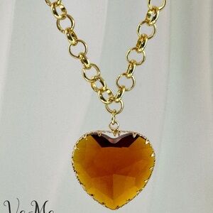 Gold Heart Pendant Necklace